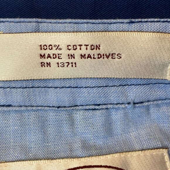 NWT John Ashford Mens Shirt Large Short Sleeve Y2K Deadstock Blue Colorblock - Picture 4 of 7